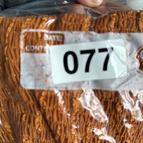 Mustard yellow striped long sleeve dress women’s medium - Picture 6 of 6